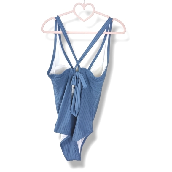 NWT Kona Sol Wide Ribbed Center Ring Medium Coverage One Piece Swimsuit XL - Picture 6 of 10